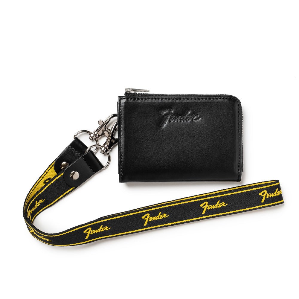 FENDER フェンダー (設立 80周年 ) - コインケース / Black / ギターピック&ウォレットコード付き / 財布 - PGS